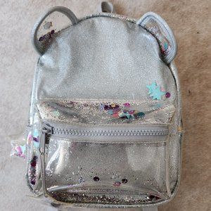 Zara girls clear glitter backpack mint condition